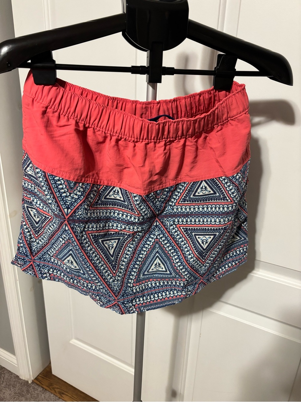 Patagonia Coral Waist Blue Drawstring Printed Skirt